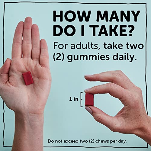 SmartyPants Adult Daily Mineral Vitamins: Calcium, Magnesium Citrate, D3, Zinc and Chromium for Immune Support, Energy, Bone and Muscle Function, 60 Soft Chews (30 Day Supply)