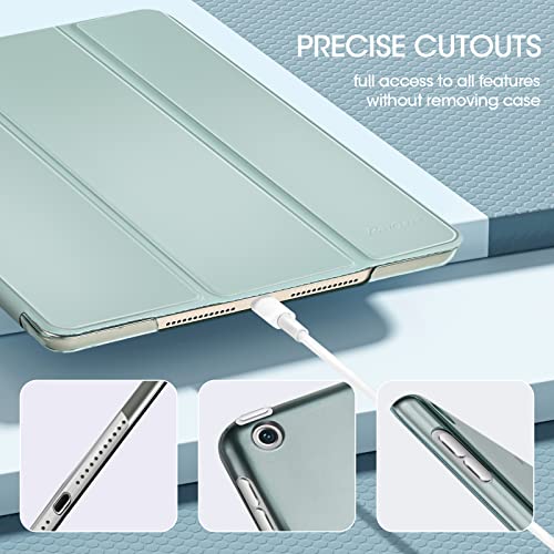 ProCase iPad 10.2 Case iPad 9th Generation 2021/ iPad 8th Generation 2020/ iPad 7th Generation 2019 Case, Slim Stand Hard Back Shell Protective Smart Cover Case for iPad 10.2 Inch -Lightgrey