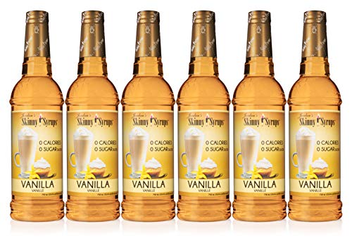 Jordan’s Skinny Syrups Vanilla, Sugar Free Coffee Flavoring Syrup, 25.4 Fl Oz (Pack of 6)