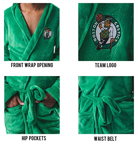 Ultra Game -NBA Indiana Pacers Mens Lounge Bath Robe, Team Color, 1SIZE