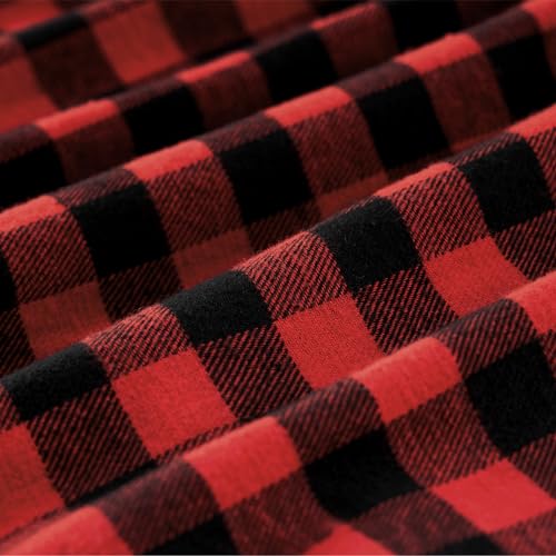 Bkixhv Toddler Baby Girl Cotton Dress Cardigan 2 Pcs Christmas Outfit Buffalo Plaid Sleeveless Dress Set 5-6 Years Old