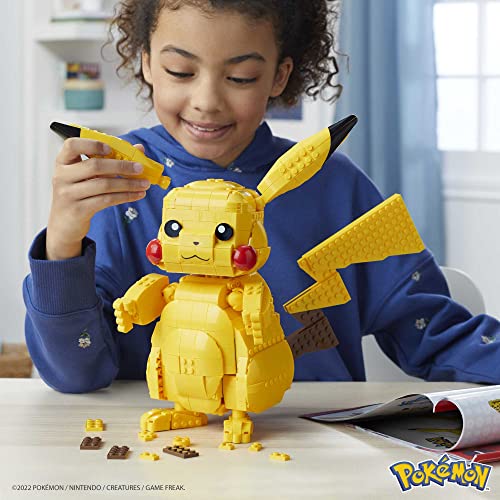 MEGA Pokémon Action Figure Building Toy Set For Kids, Jumbo Pikachu With 806 Pieces, 12 Inches Tall, Age 8+ Years Old Gift Idea