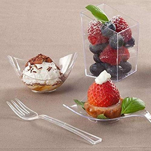 Lillian Tablesettings Plastic Party Forks, Full Size, Clear