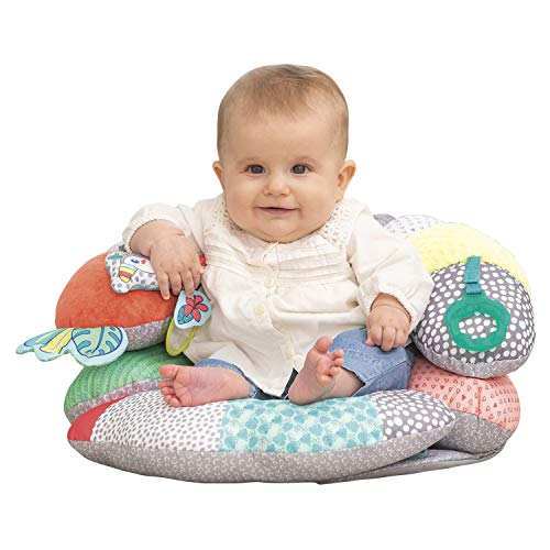 Infantino 2-in-1 Tummy Time and Seated Support - for Newborns and Older Babies, with Detachable Support Pillow and Toys, for Development of Strong Head and Neck Muscles