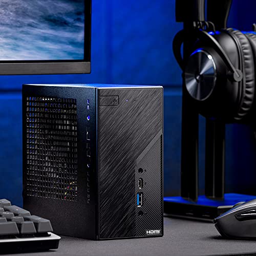 Skytech Mini PC X1 Gaming PC Desktop – AMD Ryzen 5 5600G 3.9 GHz, Radeon Graphics, 500GB NVME SSD, 16GB DDR4 SODIMM RAM, 120W AC Adapter/Wi-Fi, Windows 10 Home 64-bit