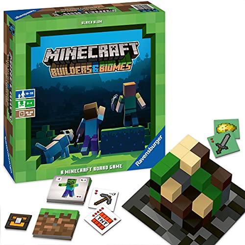 Ravensburger Minecraft: Builders and Biomes Strategy Board Game Ages 10 and Up