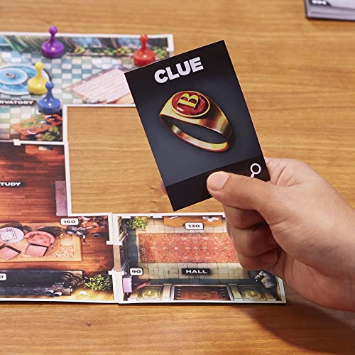 Clue Board Game Treachery at Tudor Mansion, Clue Escape Room Game, Murder Mystery Games, Cooperative Family Board Game, Ages 10 and up, 1-6 Players