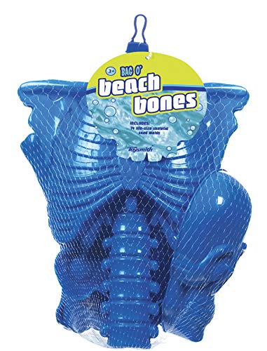 Toysmith, Bag O'Beach Bones Playset, 14 Life-Size Bone Sand Molds, For Boys and Girls Ages 3+