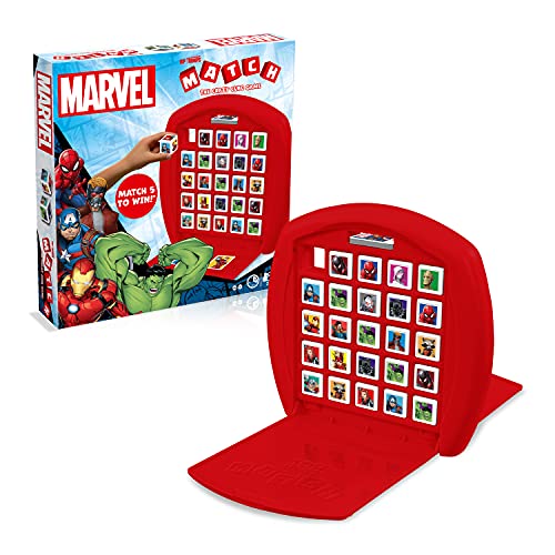 Marvel Top Trumps Match Board Game Multilingual Edition, Play with Your Favorite Super Heroes Including Iron Man, Spider-Man and Captain America, Family Game for Ages 4 and up
