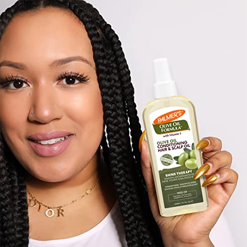Palmers Olive Oil Formula Hair Conditioning and Scalp Oil Spray, Hydration and Shine Therapy for Dry or Damaged Hair, Promotes Scalp Health, 5.1 Oz (Pack of 2)