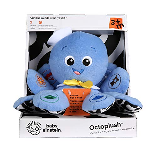 Baby Einstein Octoplush Musical Octopus Stuffed Animal Plush Toy, Age 3 Month+, Blue, 11'
