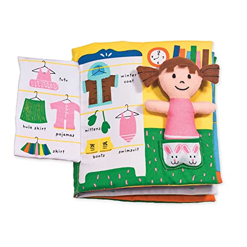 Melissa and Doug Soft Activity Baby Book - What Should I Wear? - Sensory Travel Toys, Dress Up Doll For Babies And Toddlers