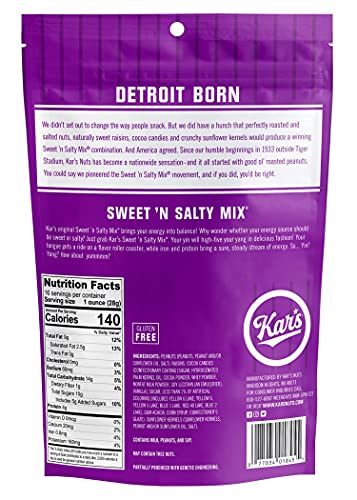 Kar’s Nuts Sweet ‘N Salty Trail Mix, 16 oz Individual Snack Packs - Pack of 6 - Healthy Snacks for Adults and Kids