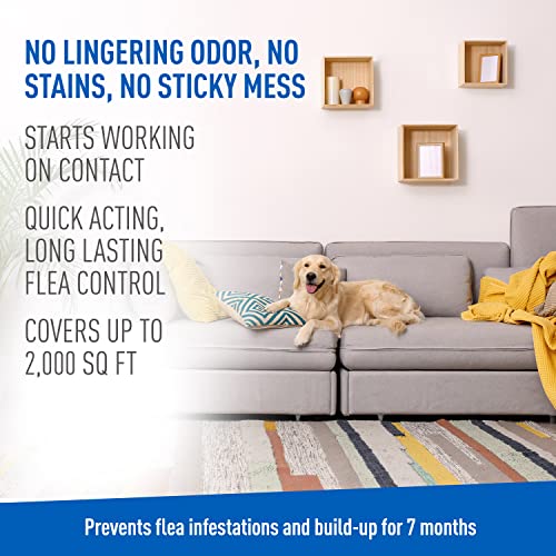 Adams Plus Flea and Tick Carpet Spray, Kills Fleas, Flea Eggs, Flea Larvae, Ticks, Ants, Roaches, Spiders, Waterbugs and Many Other Listed Nuisance Pests In The Carpet, Treats Up to 2,000 Sq Ft, 16 Ounces