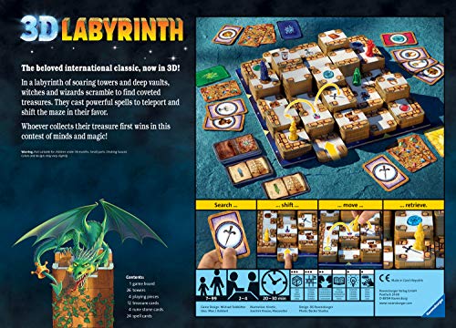 Ravensburger 3D Labyrinth Family Board Game for Kids and Adults Age 7 and Up - So Easy to Learn and Play with Great Replay Value Amazon Exclusive (26831)
