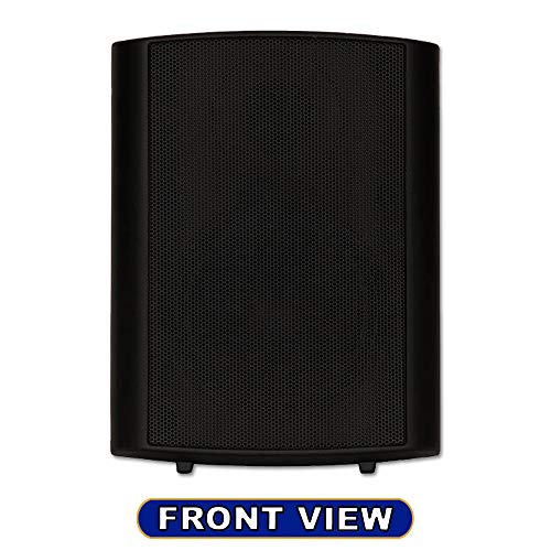 Theater Solutions TS425ODB Indoor or Outdoor Speakers Weatherproof Mountable Black Pair,4.25-Inch