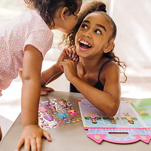 Melissa and Doug Puffy Sticker Activity Books Set: Princess, Mermaid, Fairy - 180+ Reusable Stickers - Reusable Dress Up Doll Stickers, Restickable Puffy Stickers For Kids Ages 4+