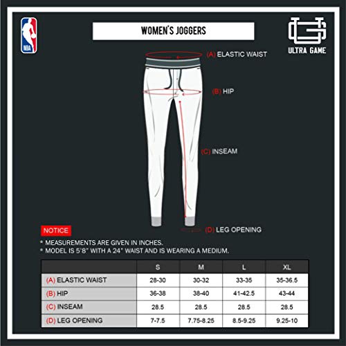 Ultra Game NBA Houston Rockets Relax Fit Jogger, Heather Gray, Large