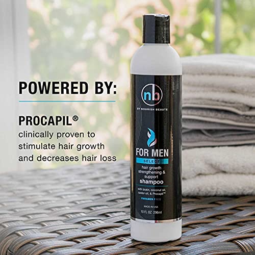 Nourish Beaute Anti Hair Loss, Hair Growth Support Shampoo for Men with Vitamins