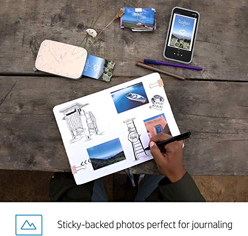 HP Sprocket Select Portable 2.3x3.4' Instant Photo Printer (Eclipse) Print Pictures on Zink Sticky-Backed Paper from your iOS and Android Device.
