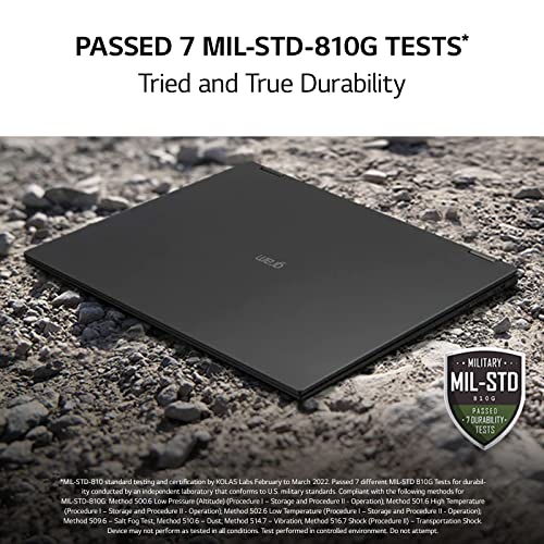 LG gram (2022) 14T90Q 2-in-1 Tablet Laptop, 14' (1920 x 1200) IPS Display, Intel Evo 12th Gen i7 1260P Processor, 16GB LPDDR5, 1TB NVMe SSD, FHD Webcam, WiFi 6E, Thunderbolt 4, Windows 11, Black