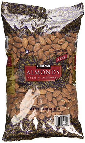 Kirkland Signature Supreme Whole Almonds, 3 Pack (3 Pounds)