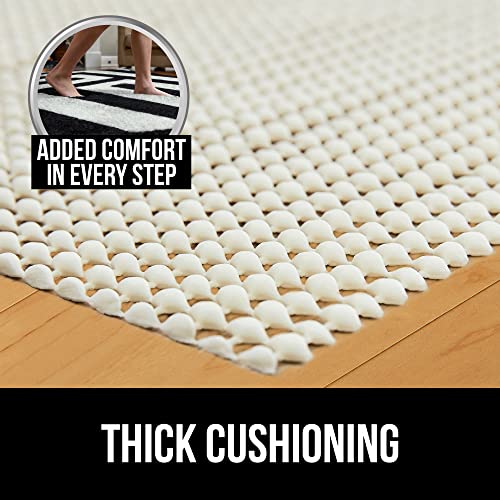The Original Gorilla Grip Extra Strong Rug Pad Gripper, Grips Keep Area Rugs in Place, Thick, Slip and Skid Resistant Pads for Hard Floors Under Carpet Mat Cushion and Hardwood Floor Protection 2x3 FT