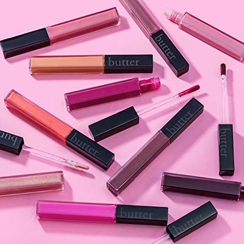 butter LONDON Plush Rush Plumping Lip Gloss, Ultra-Shine and Hydrating, Improves Lip Texture, Cruelty Free, Flirt