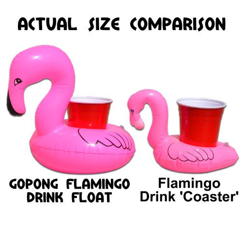 GoFloats Inflatable Pool and Hot Tub Drink Holders (3 Pack) (Choose - Unicorn, Flamingo, Palm Tree and More)