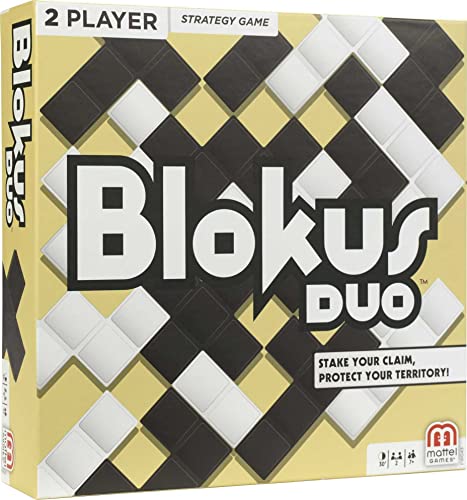 Mattel Games Blokus Duo 2-Player Strategy Board Game, Family Game for Kids and Adults with Black and White Pieces