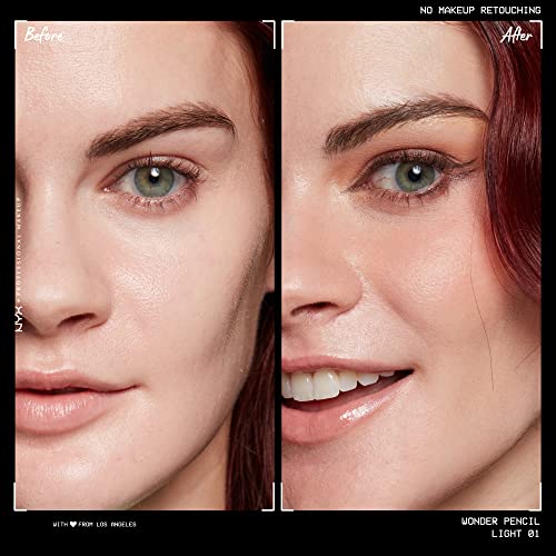 NYX PROFESSIONAL MAKEUP Wonder Pencil, Multi-Use Micro Highlighter and Concealer Stick - Light
