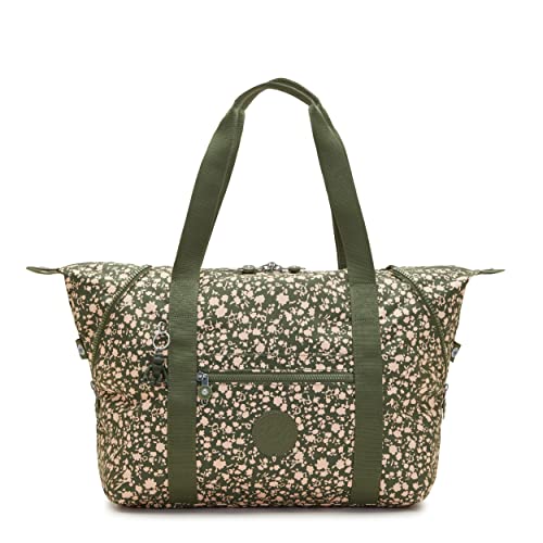 Kipling Women's Art Medium Tote Bag, Lightweight Large Weekender, Travel Handbag, Fresh Floral