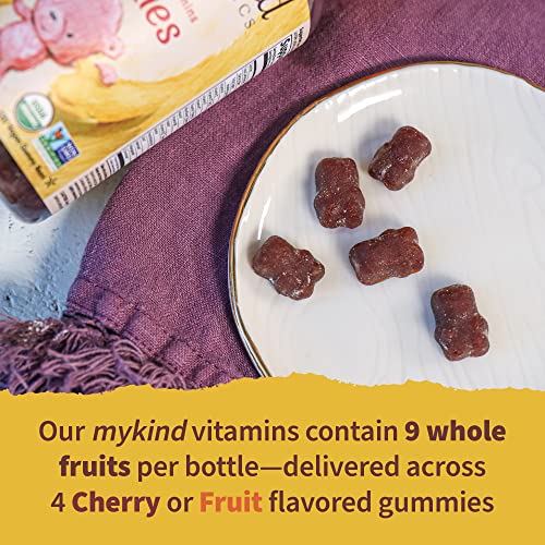 Garden of Life mykind Organics Kids Gummy Vitamins - Fruit - Certified Organic, Non-GMO and Vegan Complete Children's Multi - B12, C and D3 - Gluten, Soy and Dairy Free, 120 Real Fruit Chew Gummies