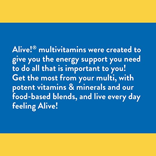 Nature’s Way Alive! Men’s 50+ Complete Multivitamin, Supports Cellular Energy*, B-Vitamins, Gluten-Free, 130 Tablets