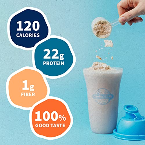 Organic Vegan Unflavored Protein Powder - Garden of Life – 22g Complete Plant Based Raw Protein and BCAAs Plus Probiotics and Digestive Enzymes for Easy Digestion, Non-GMO Gluten-Free Lactose Free 1.2 LB