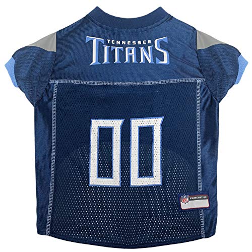 NFL Tennessee Titans Dog Jersey, Size: Small. Best Football Jersey Costume for Dogs and Cats. Licensed Jersey Shirt.