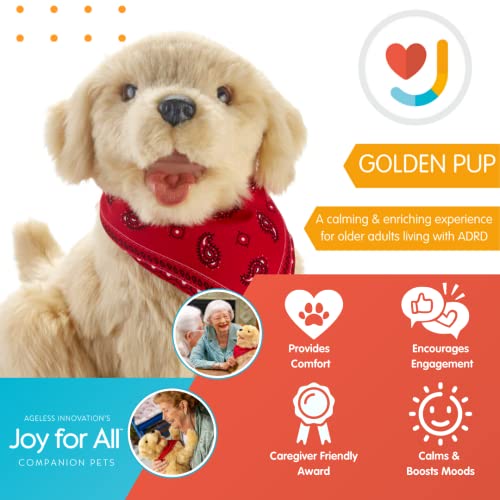 JOY FOR ALL Ageless Innovation Companion Pets Golden Pup Lifelike and Realistic