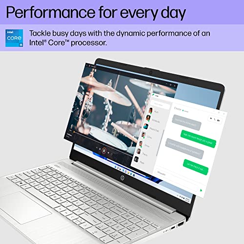 HP 15 inch Laptop, FHD Display, 12th Gen Intel Core i5, 16 GB RAM, 512 GB SSD, Intel Iris Xe Graphics, Windows 11 Home, 15-dy5399nr (2023)