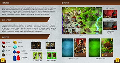 Renegade Game Studios Architects of the West Kingdom Game for 1-5 Players Aged 12 and Up