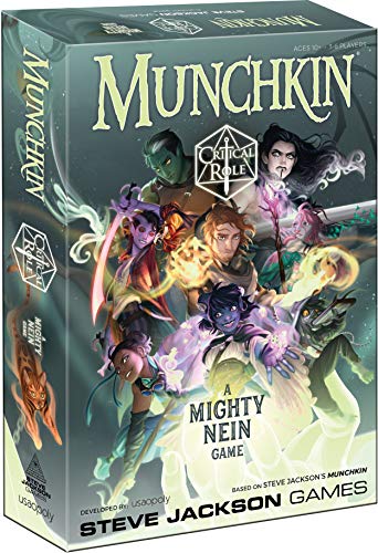 USAOPOLY Munchkin: Critical Role Card Game | Munchkin Game Featuring Critical Role Mighty Nein Campaign | Officially Licensed Critical Role Card Game | Familiar Members, Characters and Guests