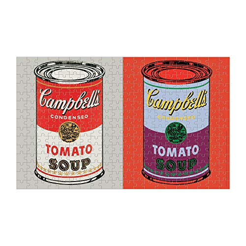 Andy Warhol Soup Cans Jigsaw Puzzle, 300 Pieces, 24” x 18” – Lenticular Jigsaw Puzzle Featuring Shifting Iconic Andy Warhol Artwork–Thick, Sturdy Pieces, Challenging Family Activity, Great Gift Idea