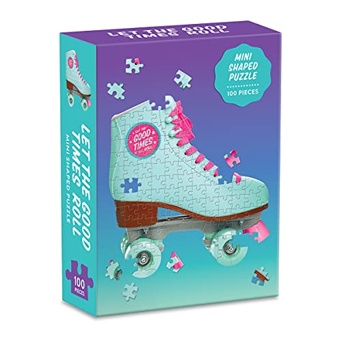 Galison Let The Good Times Roll Roller Skate 100Piece Mini Shaped Puzzle