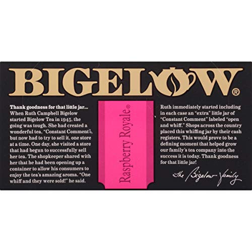 Bigelow Raspberry Royale Black Tea, Caffeinated, 20 Count (Pack of 6), 120 Total Tea Bags
