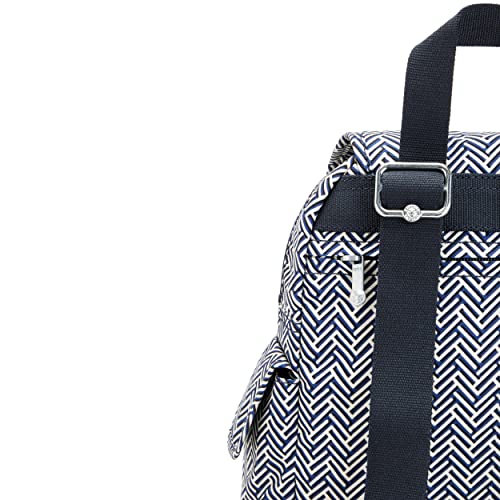 Kipling Women's City Pack Mini Backpack, Lightweight Versatile Daypack, School Bag, Urban Chevron, 10.75''L x 11.5''H x 5.5''D