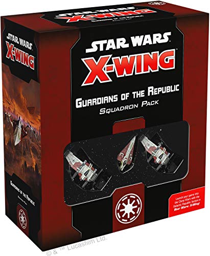 Star Wars X-Wing 2nd Edition Miniatures Game Guardians of the Republic SQUADRON PACK Strategy Game for Adults and Teens Ages 14+ 2 Players Playtime 45 Minutes Fantasy Flight Games