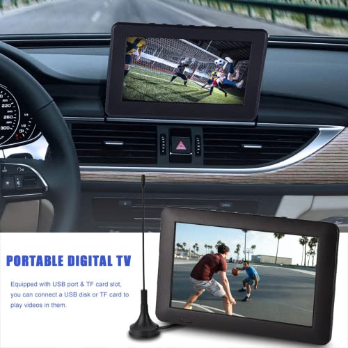 Eboxer 10 inch Portable TV ATSC Digital Television 16:9 TFT LED 1080P HDMI Video Player with USB/TF Card Slot Built in Rechargeable Battery for Home Car Outdoor Travel (01)