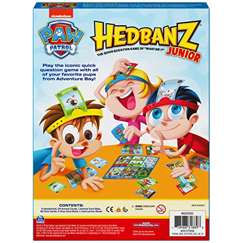 Hedbanz Junior PAW Patrol, Picture Guessing Board Game, for Families and Kids Ages 5 and up