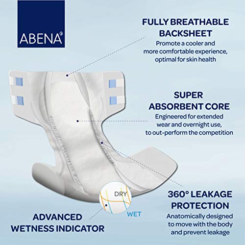 Abena Abri-Form Premium Incontinence Briefs, Level 3, (Medium To Large Sizes) Medium, 22 Count