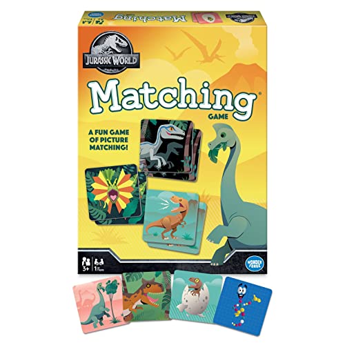 Jurassic World Matching Game by Wonder Forge | For Boys and Girls Age 3 and Up | A Fun and Fast Memory Game for Kids | T-Rex, Raptors, Brontosaurus, and more