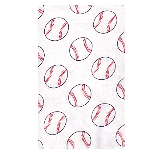Hudson Baby Unisex Baby Cotton Flannel Burp Cloths, Baseball, One Size